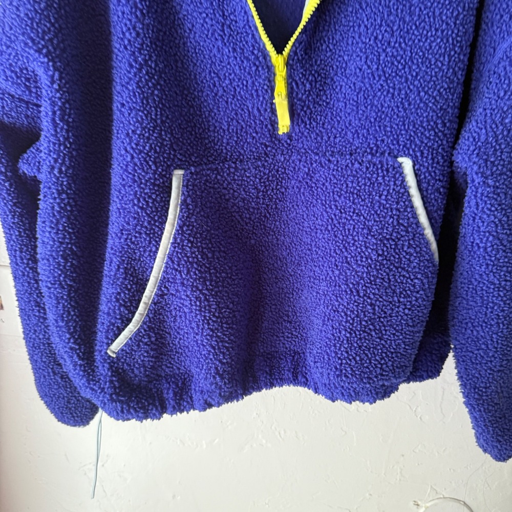 Wild Fable Womens Purple Fleece Sherpa Quarter Zip Hoodie Top XXL Plus - Picture 6 of 10